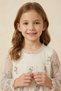 Girl's Dress Tulle Floral Embroidered 3-10 Years Old - 4