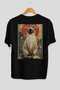 For the Love of Cats 2 Cats Printed Black Oversize T-Shirt 100% Cotton Unisex Cat Lover Premium Design
