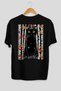 For the Love of Cats 26 Cats Printed Black Oversize T-Shirt 100% Cotton Unisex Cat Lover Premium Design
