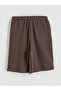 Two Mt Shop Quality Lcw Kids Brown Elastic Waist Boys' Shorts - 3
