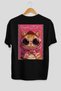 For the Love of Cats 3 Cats Printed Black Oversize T-Shirt 100% Cotton Unisex Cat Lover Premium Design