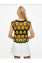 Women's Crochet Zero-Sleeve Flower-Patterned Standard Size Blouse - 2