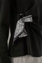 Women's Long Sleeve Blouse with Scarf Detail - Black - 4