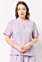 Women 2 Pcs Textured Shirt And Palazzo Pants Set, Lavender - 2