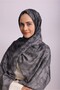 Ahenk Gradient Patterned Double-Sided Shawl - Gray Anthracite - 4