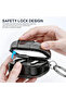 Samsung Galaxy Bud 4 Pro Case/Buds4 Case Clear Lock Clip with Phone Stand -Black - 2