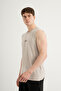- Cotton Men's Athlete Tank Top Stone - 3