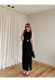 Black Gold Buckle Long Dress - 8191 - 5