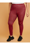 Plus High Waist Checked Leggings