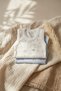 100% Cotton Teddy Bear Patterned Sleeveless 2-Piece Baby Bodysuit Set - Blue and White Color Options 0-12 Months - 3
