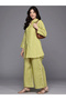 Yellow Striped Longline Shirt and Pants Co-ord Set