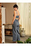 Grey Cotton Crop Top and Dungaree Co-ord Set - 7
