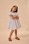 Pleated Polka Dot Balloon Dress Black Polka Dot - 4