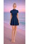 Women's Shorts Skirted Zippered Swimsuit - 2