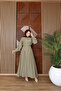 Belted Balloon Sleeve Shirt Collar Dress - 3