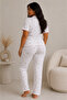 Shirt Collar Camisole with Bow Pajama Set - 2
