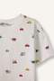 100% Cotton Regular Fit Car Patterned Short Sleeve White T-Shirt Baby Boy H8233A526Hs - 2