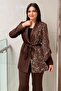 Sequin Embroidered Jacket Pants Evening Dress Set - 3