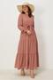 Belted Cotton Embroidered Dress 46685 - 2