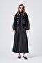 Women's Top Mesh Bottom Taffeta Skirt Set Black 31372 - 4