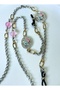 Glasses Chain Light Effect Silver Color with Natural Stones - 6