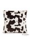Voyage Cow Pattern Plush Cushion Cover Fur Look Decorative Sofa Pillow Cover Cow Pattern 50X50 cm