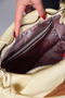 Women's Yellow Shiny Textured Knot Detailed Large Internal Volume Adjustable Cross Strap Shoulder Bag - 3