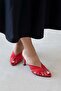 Prague Women's Heeled Satin Sandals Red - 2