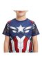 Toddler Boys Captain America Suit Printed T-Shirt - 3