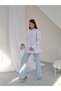Women's Mirelle Woven Poplin Fabric Waist-Slit Shirt with Chain Detail - 3