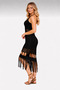 Black Pareo Long Beach Dress with Halter Neck - 2