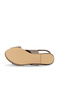 Gray Leather Women's Flat Sandals - 5