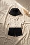 Baby Boy Penguin Patterned 100% Cotton Muslin Shirt and Shorts Set - Breathable Summer Bohemian Combination - 3