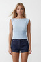 Women's Blue Belted Blouse Alc-X15543 - 2
