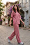 Women's Oversize Crew Neck T-Shirt and Pants Set