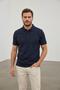 Interview Polo Neck Navy Blue T-Shirt - 2