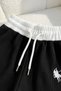 Glad Black Ribbed Polo Collar Lycra Embroidered Premium Drawstring Blouse Sweatpants - Top and Bottom Set - 5