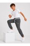 10806-26 Boy's Anthracite Sweatpants with Pockets, Lace-Up Elastic Cuffs, Jogger Pants - 6