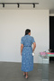 Denim Shirt Dress with Stitching Detail - 4