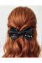 Elegant Pearl Touch Black Bow Buckle - 2