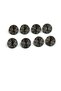 Patterned Metalized Luxury Button / Cardigan Vest Button / 1.5 cm Pack of 8 / Anthracite - 3
