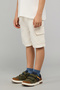Solid Cargo Shorts with Button Closure - 4