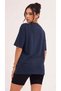 Women's oversized loose fit t-shirt - deer navy - 4