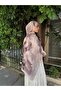 Semika Patterned Mink Bamboo Crush Shawl 75X185 cm - 2