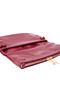 Women's Bag Crossbody Bag Shoulder Bag Double Chain Strap Clutch Handbag –Burgundy Lior Fold - 7