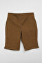 Women's High Waist Lycra Stretchy Brown Jean Shorts