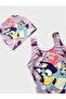Girl's Purple Cute Character Patterned Boneli Swimsuit - 2