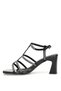 26Y490-3 Women's Stoned Evening Dress Shoes Black - 4