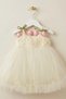 Special Occasion Dress with Tulip Detail in Ecru