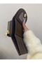 Women's Bitter Brown Multi-Compartment Zippered and Snap-Closed Stylish Mini Wallet - with Card Holder and Coin Compartment - 3
